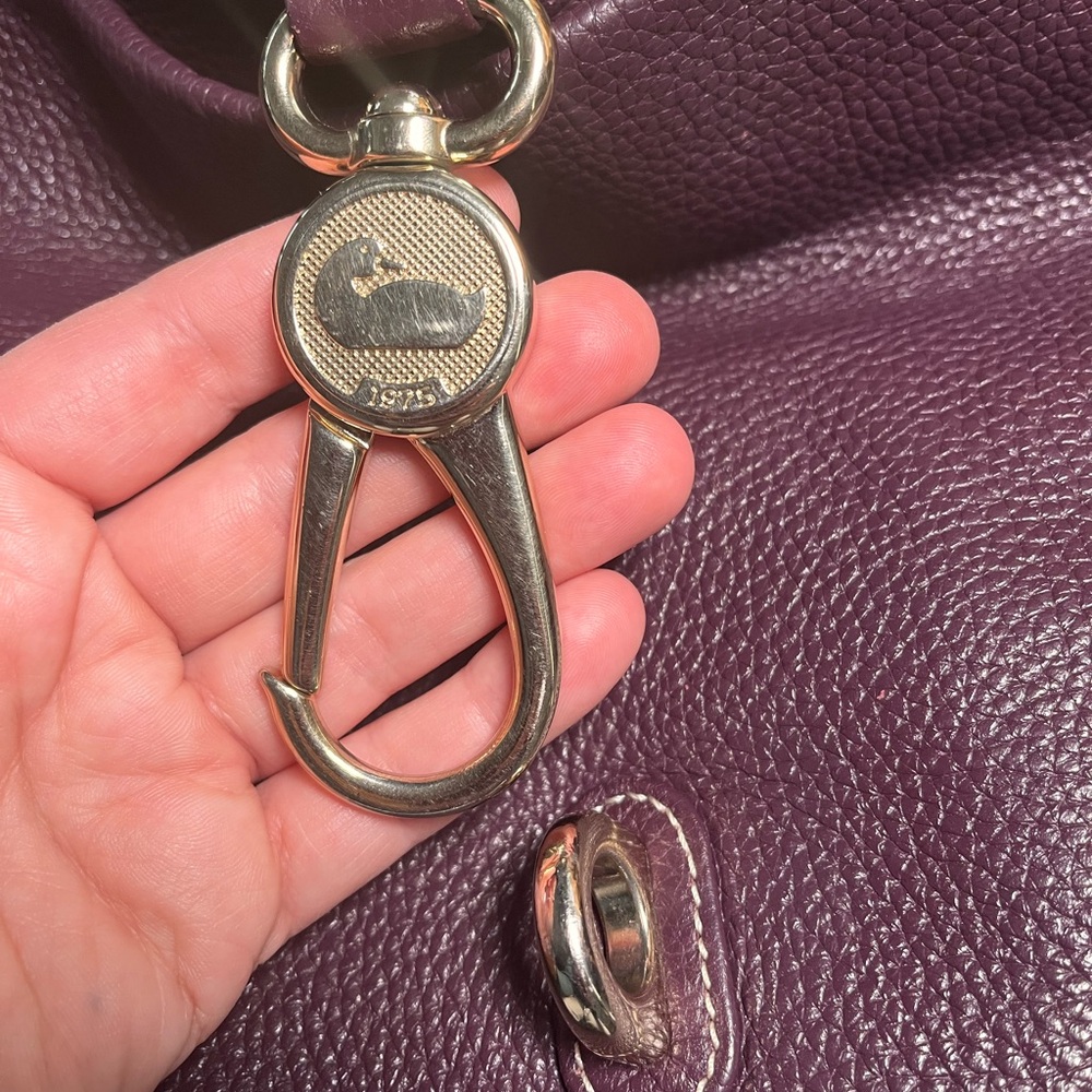 Dooney & Bourke Plum Pebble Grain Leather Hobo Bag with Matching Coin Purse - Picture 6 of 16